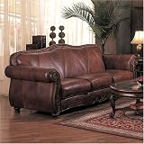 Covington Leather Sofa By Coaster Furniture