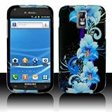 51EfLE4DMhL. SL160  Samsung T Mobile Galaxy S2 II Accessory   Blossoming Blue Flower Designer Protective Hard Case Cover + SportDroid Magnet