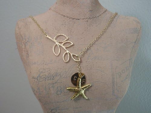 each Wedding, Starfish, 14K Gold Filled Necklace, Hand Stamped, Personalized Necklac