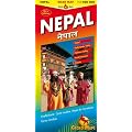 Nepal Road Map: Nepal 1:1 Mio., Kathmandu Valley 1:250000, Pokhara Valley 1:250000 Road Distances & Climat Legende: Engl., Dt., Ital., Franz., Nepali, Japan