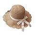 Greenery-GRE Summer Beach Sun Straw Hats for Women Ladies Wide Brim Lace Bow Floppy Packable Travel Bucket Hats UPF 50+ Crushable UV Fishing Cap Foldable Sun Protection Hat with Chin Cord Strap