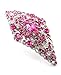 Women's Rhinestone Metal Hair Barrette Clip Hair Pin Antique Silver IMB2105