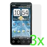 3 X GTMax Clear LCD Screen Protector Film Guard for Sprint HTC EVO 3D 4G An ....