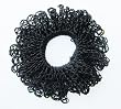 Handmade Scrunchie - Classic Black (Crocheted Loops)
