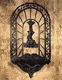 Florentine Craftsmen Perspective Trellis with Dolphin Fountain
