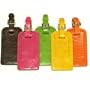 Goatskin Leather Luggage Tag, Lime