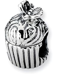 Sterling Silver Reflections Cupcake With Butterfly Bead