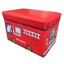 Global Decor Toy-Story Kid Decor Children's Storage Container/Stool, Fire Truck