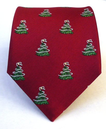 100% Silk Woven Christmas Tree Tie
