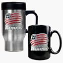 New England Revolution Stainless Steel Travel Mug and Black Ceramic Mug Set