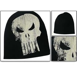 The Punisher Skull Black Reversible Knit Hat Beanie