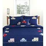Toy Cars Twin Quilt 3 Piece Set