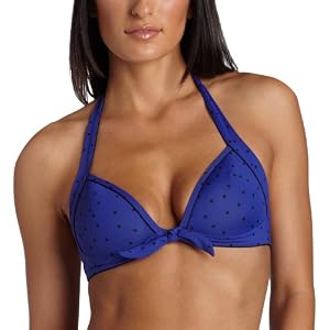 Buy Calvin Klein Ladies Calvin Klein Dot Print Retro Bra Swimsuit Top by Calvin Klein