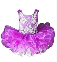 Toddler  Crystal Lace  Ball Gown Pageant Dress/Mini Dress 