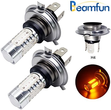 BEAMFUN H4(HB2 9003) LED Bulb CREE LED Projector White for Auto Car Fog Light DRL (Pack of 2)