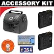 Deluxe DB ROTH Accessory Kit With Digital Camera Case + Two(2) Spare Klic-5001 Batteries For The Kodak Easyshare P712, P880, P850, Z760, Z7590, Z730, DX7590, DX7440, DX7630, DX6490 Digital Cameras