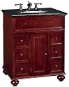 Hampton Bay 28"w Single Sink Cabinet Vanity With Black Granite Top