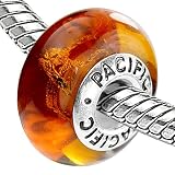 Pacific 925 Collection Sterling Silver Glass Bead - Bronzy Glow (Pandora and Chamilia Compatible)