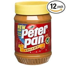 Peter Pan Peanut Butter, Creamy, 18-Ounce Plastic Containers (Pack of 12)