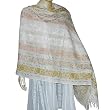 Shawl and Wraps Kashmir Sozuni Embroidered 28 x 75 inches (ebsp015)