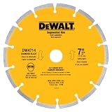 DEWALT DW4714 Industrial 7-Inch Dry Cutting Segmented Diamond Saw Blade woth 5/8-Inch or 7/8-Inch Arbor