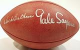 Dick Butkus Gale Sayers Signed Wilson NFL Game Football