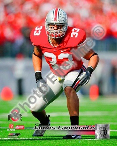 James Laurinaitis Ohio State Buckeyes 2007 Action Art Poster PRINT Unknown 8x10