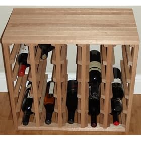 Click here to buy 25 Bottle Wine Rack Cube in Mahogany by Luxe Wine Cellars.