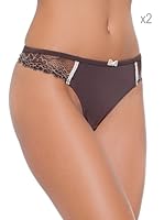 Selene Pack x 2 Tangas Flavia / Lucía (Marrón)