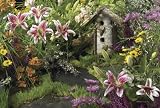 Birdhouse Flower Garden Indoor Outdoor Rug Door Mat