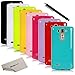 LG G3 Vigor Case, LG G3 Vigor Case Bundle Including 9 Flexible Colorful TPU Covers For LG G3 Vigor (2014) (Hot Pink/Red/Purple/ Black/ Green/ White/Light Blue/Yellow/Baby Pink) + 1 SGM (TM) Microfiber Cleaning Cloth + 1 Black Stylus By SGM