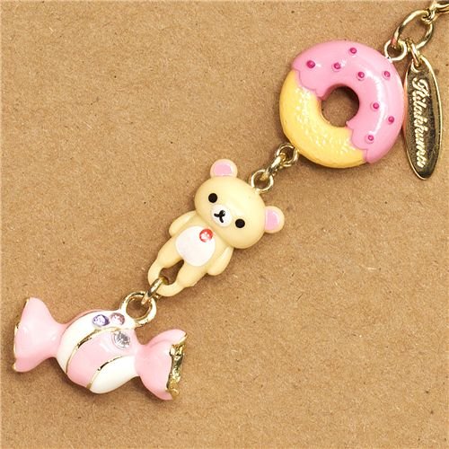 Imagen 2 de adorno con correa teléfono oso Korilakkuma bonito