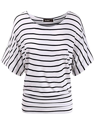 Mabssi Womens Shorts sleeve Strape Loose Fit T-shirts