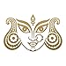 Durga Devi Face Car Sticker Gold Colour for Rear Glass RS.249.00