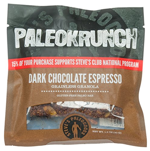 Paleokrunch Paleo Bar Grainless Granola, Dark Chocolate Espresso, 1.5 ounce (Pack of 6)