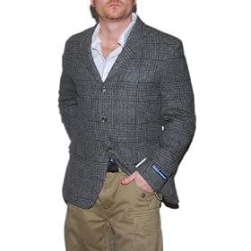 Polo Ralph Lauren Mens Wool Blazer Sport Coat Jacket Grey Navy 42 Short