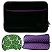 Black with Purple Trim Micro Suede Nubuck Sleeve Case with Accessory Pocket for 13 inch Apple MacBook Pro MC700LL/A MC724LL/A MC516LL/A Laptop Computers + Bestpricecenter Mouse Pad for Netbooks