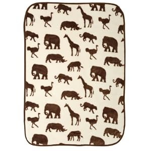 Silhouette Safari Crib Throw
