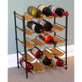 Wicker Wine Rack by 4D CONCEPTS