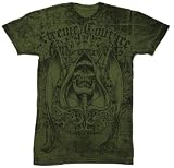 Death List Mens S/S T-shirt in Military Green by Xtreme Couture