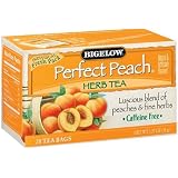 Bigelow Perfect Peach Herbal Tea 20 Count Boxes Pack of 6 by Bigelow