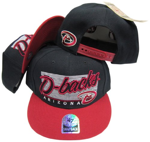 Arizona Diamondbacks Two Tone Plastic Snapback Adjustable Plastic Snap Back Hat / Cap