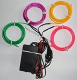 El Wire, Neon Wire Dc 12v Sequential Inverter + 20 Meters (4 X 5 Meter = 20 Meter El Wire),mix Color Available