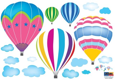Balloons Nursery/Kids Room Peel & Stick Vinyl Wall Art Sticker Decals