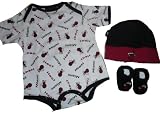 Miami Heat 3pc Booties, Creeper, Cap Set Baby Infant 0 3 Month