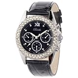 tag watches price list Breda Womens 5113_gun/black 