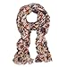 Premium Flower Print Scarf (2 Colors Available: Purple & Orange) - Purple