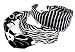 L. Erickson USA Scarf Headband - Black/White 100% Silk Print