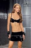 Elegant Moments Vinyl ruffled mini skirt w/ back zipper plus size V6112X