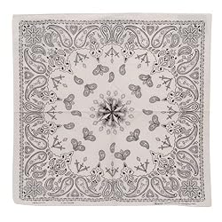 White New Paisley Bandannas W12S21D